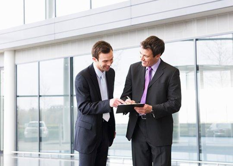 Business consultant handling PRO documentation services